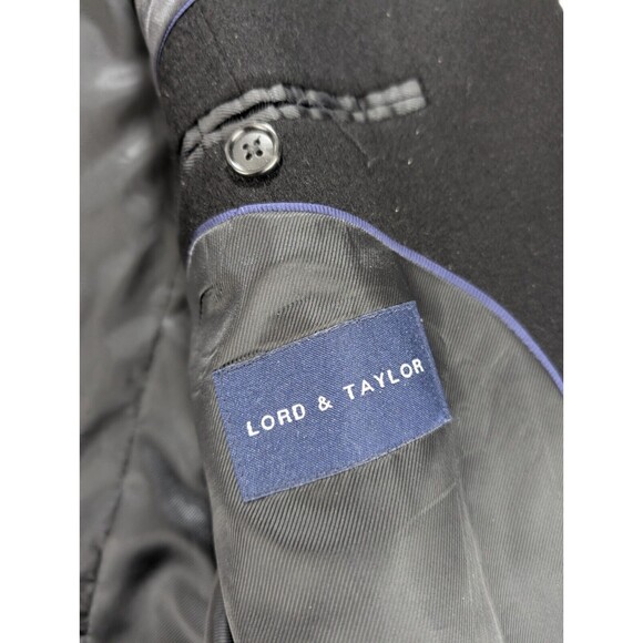 Grant Thomas Jacket Black 100% Cashmere Lord Taylor‎ Blazer Sport Dress Coat 46R - Picture 5 of 11